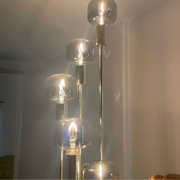 ♥️ Mid Century Modern Cascade lamp attributed to Robert Sonneman, brass - Picture 5 of 14